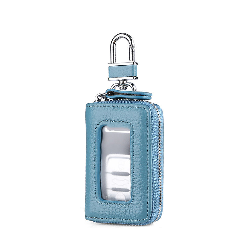 Qinyu Simple Waterproof Classic Outdoor Cowhide Car Key Case ROS2504011 | ajfpt.com